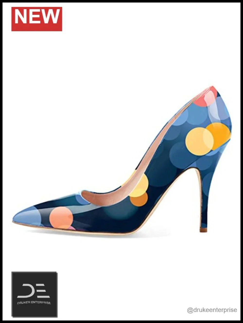 YDN Women's Pointed Toe Mid Heel Pumps Slip on Stiletto Dress Shoes Party